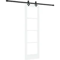 vidaXL Schiebetür ORKDAL 61 x 198,5 cm Massivholz Kiefer und Glas