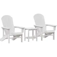 vidaXL Gartenstuhl 3 stk. Weiß Polyethylen
