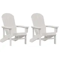 vidaXL Gartenstuhl 2 Stk. Weiß Polyethylen
