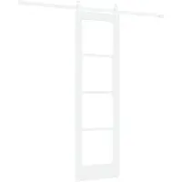 vidaXL Schiebetür ORKDAL Weiß 61 x 198,5 cm Massivholz Kiefer und Glas