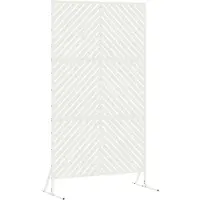 vidaXL Sichtschutz Weiß 100 x 50 x 180 cm Stahl