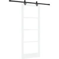 vidaXL Schiebetür ORKDAL Weiß und Schwarz 83 x 211 cm