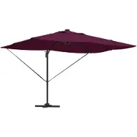 vidaXL Sonnenschirm mit Schloss Bordeauxrot 352 x 251 x 265 cm