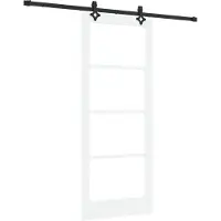 vidaXL Schiebetür ORKDAL Weiß und Schwarz 83 x 202 cm