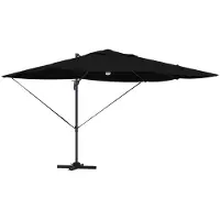 vidaXL Sonnenschirm Schwarz 351 x 250 x 253 cm Polyester und Aluminium