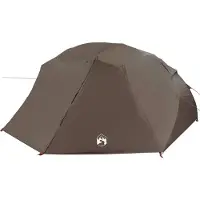 vidaXL Angelzelt Braun 514 x 465 x 187 cm Polyester und Fiberglas