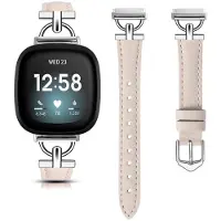 INF Echtes Leder Uhrenarmband für Fitbit Versa 4/3/Sense - Rosé