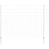 vidaXL Wildzaun mit Pfosten 50 x 1,6 m Verzinkter Stahl Silber Netz