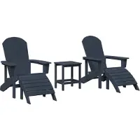 vidaXL Gartenstuhl 3 pcs Marineblau Polyethylen