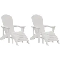 vidaXL Gartenstuhl 2 Stk. Weiß Polyethylen