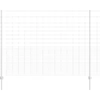 vidaXL Wildzaun mit Pfosten 25 x 1,6 m Verzinkter Stahl Silber Netz