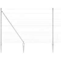 vidaXL Schweißdrahtzaun mit Spikes 25 x 1,6 m Verzinkter Stahl Silber