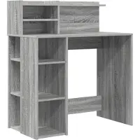vidaXL Schreibtisch Graues Sonoma Holzwerkstoff 90 x 48 x 101,5 cm