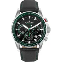 Jacques Lemans 1-2099C Herren-Armbanduhr, Edelstahl-Gehäuse, Leder-Armband