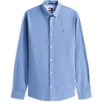 Tommy Hilfiger Tjm Reg Linen Blend Blue Moment Größe: S | Casual hemden Outlet | Herren | Weiß