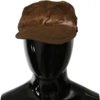 Costume National Brauner Newsboy Beret Cabbie Fedora Hut