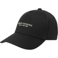 Armani Exchange für Herren. XM001694AF15502UC001 Kappe mit Schirm mit schwarzem New York Logo (OSFA), Lässig, Baumwolle