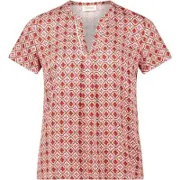Cartoon Blusenshirt mit Rüschen in Cream/Rosé | Gr.: 38