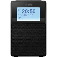 Philips TAR5100/10, Digitaler Wecker, Schwarz, 12/24 h, DAB, DAB+, FM, AAC, SBC, IPX4