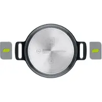 BRA Life | Niedriger Kochtopf 36 cm, 100 % es recyceltes Aluminiumguss, Keramik-Antihaftbeschichtung, vollständig induktionsgeeignet, für alle Herdarten einschließlich Induktion geeignet