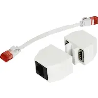 ALLNET RJ45 magnetische Sicherungskupplung, Abwurfbuchse, PoE fähig, bis zu 10GBit