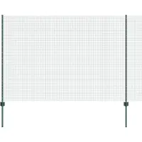 vidaXL Geschweißter Drahtzaun mit Pfosten 50 x 1,5 m Grün Netz