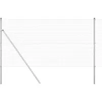 vidaXL Geschweißter Drahtzaun, bodenverankert 50 x 1,4 m Silber Netz