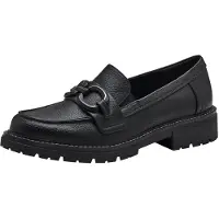 Jana Damen Slipper mit Blockabsatz Vegan, Schwarz (Black), 41 EU
