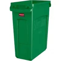 Rubbermaid - Slim Jim mit Luftschlitze 60 Liter - Polyethylene - Grün