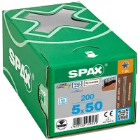 Spax TERRASSE A2 ZYLINDERKOPF T-STAR PLUS T25 FIXIERGEWINDE CUT 200ST 5x50