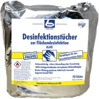Dr. Becher Dr. 1455000 Desinfektionstücher 2 x 70 Tücher Refill Tuchformat 290 x 300 mm, mit Abreissper