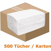 Wipex Hygienehandtücher 1144245, reißfest, lösungsmittelbeständig, 100 % Zellstoff, weiß, 10 Pakete mit jeweils 50 Tüchern