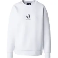 Armani Exchange für Damen. XW000821AF10818U0002 Sweatshirt mit Rundhalsausschnitt weiß (S), Lässig, Sportlich, Baumwolle, Multisport