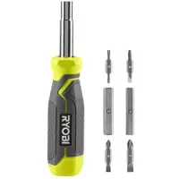 Ryobi RHSDM1101 Mehrzweck-Schraubendreher, 11-in-1-Bit-Set mit ergonomischem Griff