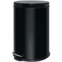 Bolero Edelstahl Pedaleimer Schwarz 20L