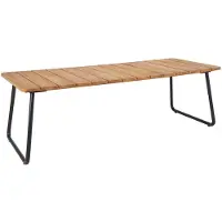 Brafab Nolli Gartenesstisch Aluminium/Teak schwarz/natur