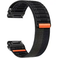 INF Nylon-Uhrenarmband für Garmin Fenix 8/567X/pro/Epix 935/965 Black+Grey 22 mm
