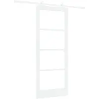 vidaXL Schiebetür ORKDAL Weiß 83 x 202 cm Massivholz Kiefer und Glas