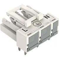 Wago 770-823/011-000 Buchse für Leiterplatten,abgewinkelt,3-polig,weiß 770823011000 - 100 Stück
