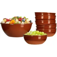 MamboCat 7tlg. Tonschalen Set braun glasiert - 6x Schale 350 ml + 1x Schale 1L - 6x 99539 + 99537