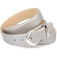 Anthoni Crown Ledergürtel , Damen, Gr. 100, silber, Rindsleder, Gürtel Ledergürtel