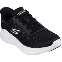 SKECHERS Slip-On Sneaker "GO WALK NOW-PAYTON", Herren, Gr. 43, schwarz-weiß (schwarz, weiß), Textil, Schuhe Slip-On Sneaker, Trainingsschuh, Schnürschuh mit Handsfree Slip-ins