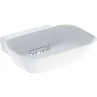 Geberit Aufsatzwaschtisch One 50x42,5cm, Schale, o HL + Ü, w K-Tec/Bl