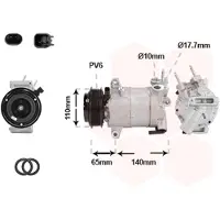 VAN WEZEL Kompressor, Klimaanlage 1801K732