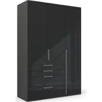 Rauch Drehtürenschrank Port Talbot , schwarz , Maße (cm): B: 151 H: 223