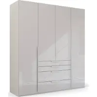 Rauch Drehtürenschrank Port Talbot ¦ grau ¦ Maße (cm): B: 201 H: 223