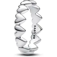 Pandora 193427C00 Damenring Reihe aus Herzen Silber