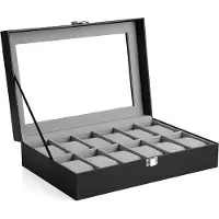 Hobby Hall Uhrenbox mit Glasdeckel B34JWB12BK