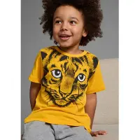 Kidsworld T-Shirt "Mit tollem Druck: LITTLE TIGER" Kurzarm, Basic-Passform, mit peppigem Druck, Rundhalsausschnitt