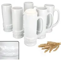 MamboCat 6er Set Ehren-Krug mit Henkel 0,5 Liter Keramik